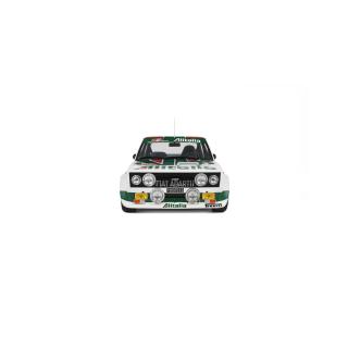 FIAT 131 ABARTH WHITE M.ALEN RALLYE PORTUGAL 1978 #4 Markku Alén OttO mobile 1:12 Resinemodell (Türen, Motorhaube... nicht zu öffnen!)